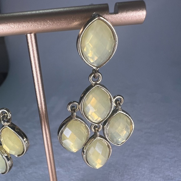 Gemstone Chandelier Earrings for Women Drop Dangle Design Green - Picture 8 of 8